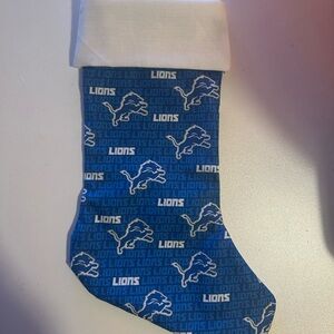 Detroit Lions football Christmas stocking handmade